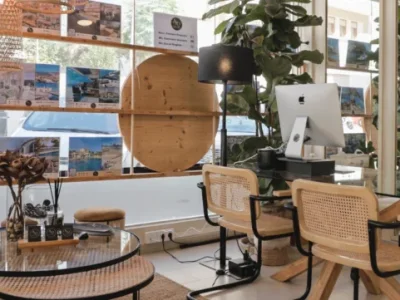 Modern and bright real estate office