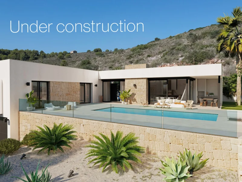 Modern villa under construction in Pedreguer, Monte Solana