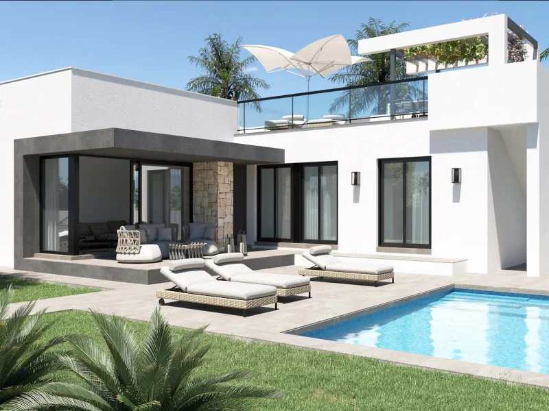 Modern villa with solarium and garden in El Verger, El Vergel