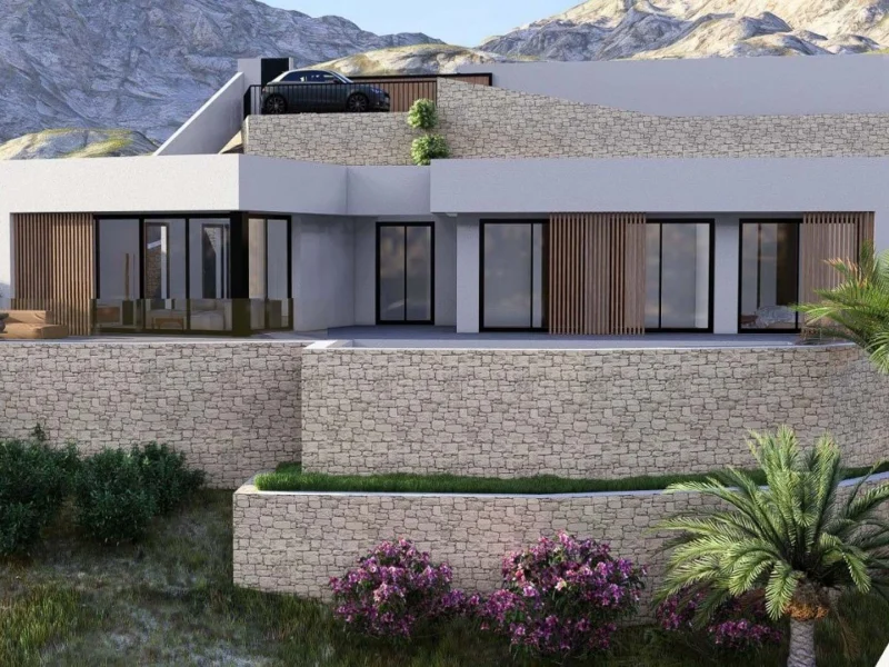 Modern villa in Pedreguer with panoramic mountain views