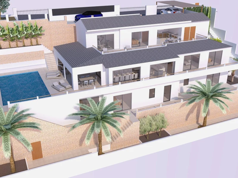 Modern villa renovation project in La Corona, Jávea with sea views
