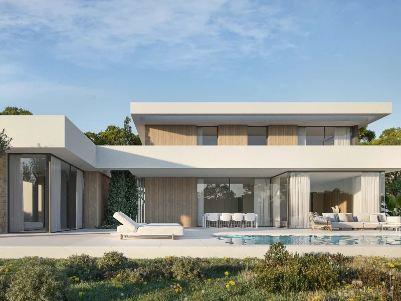 Modern five-bedroom villa with private pool in Moraira