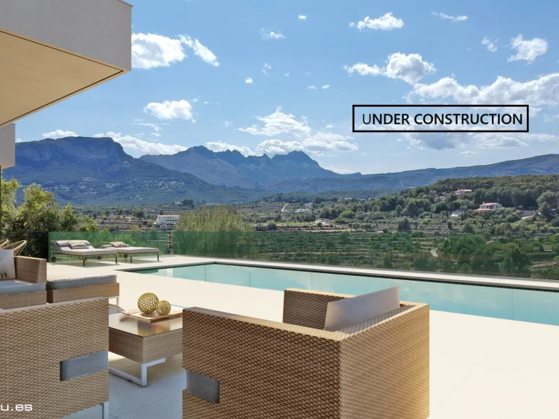 New build villa in Empedrola II, Calpe with mountain views