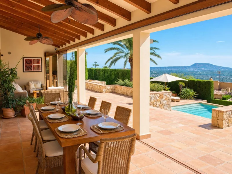 Elegant villa for sale in Jávea, at the foot of the Montgó, with spectacular views