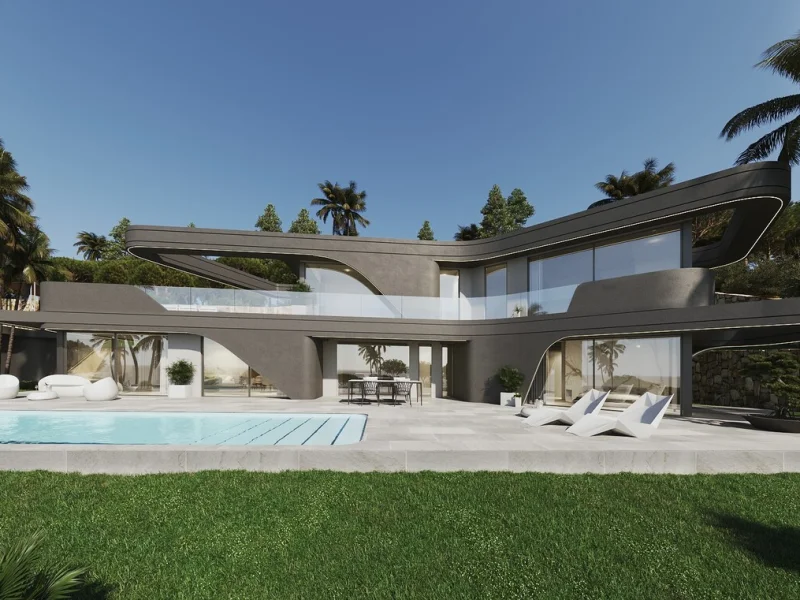 Modern architectural design villa in Jávea with private pool