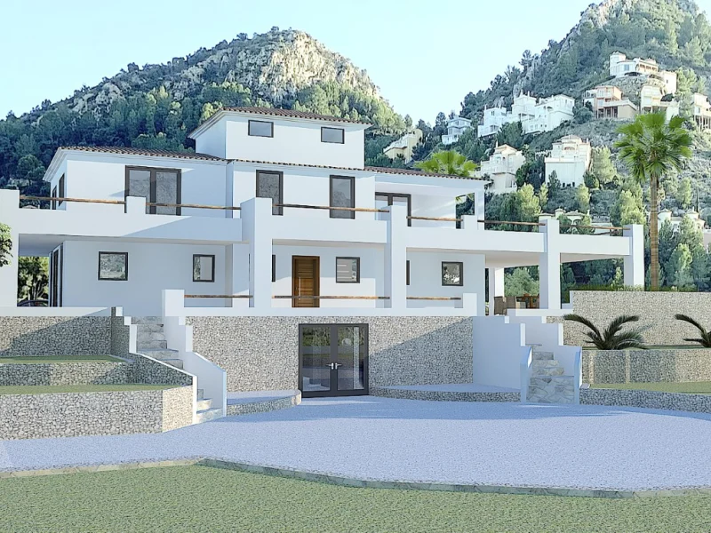 Villa in Pedreguer with sea views and expansive plot