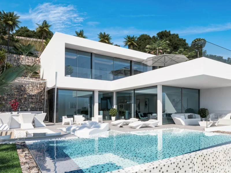Modern new build villa with sea views in Calpe
