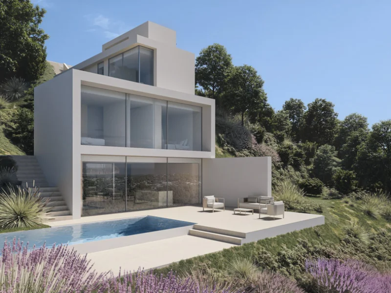 Modern four-bedroom villa in Benissa, La Fustera with sea views