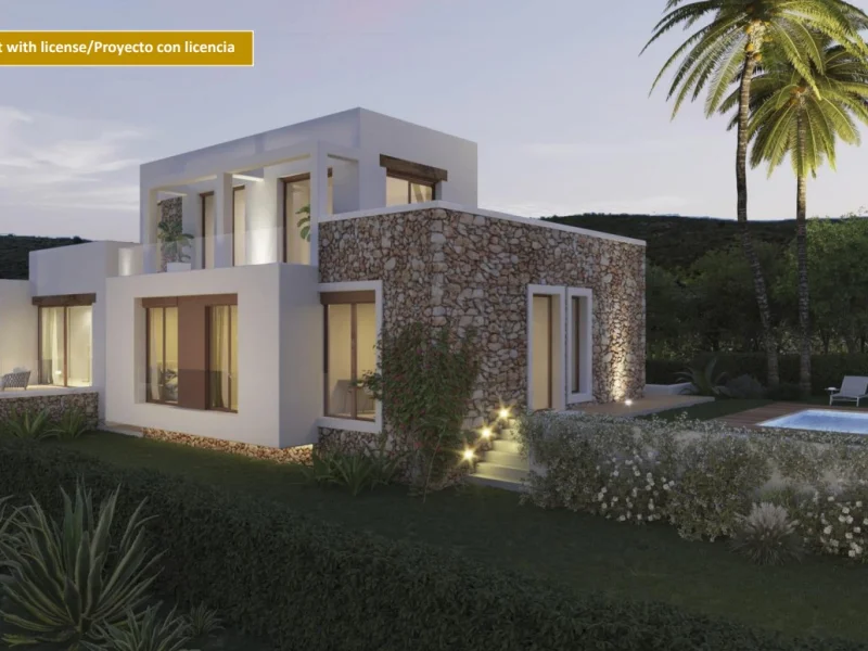 Ibiza style villa in Valsol, Jávea with Montgó views