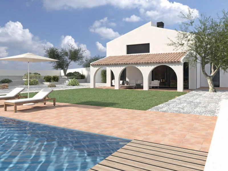 Modern finca-style villa in Teulada with large plot and pool