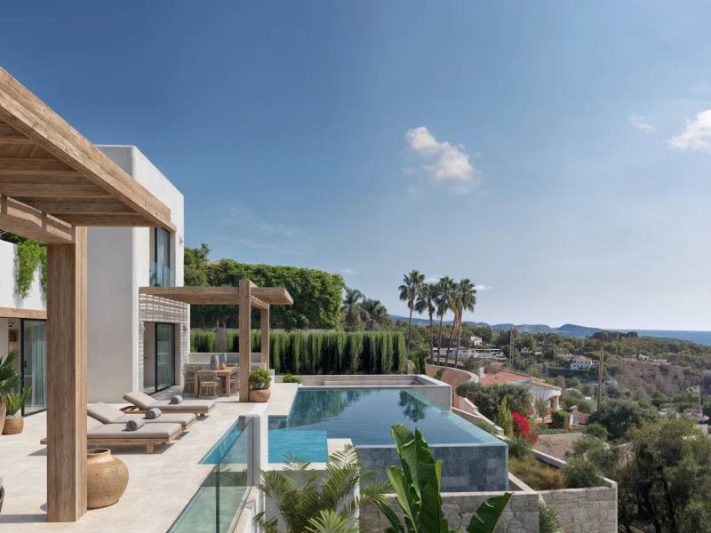 Ibiza style villa with sea views in Benissa, Racó de Galeno