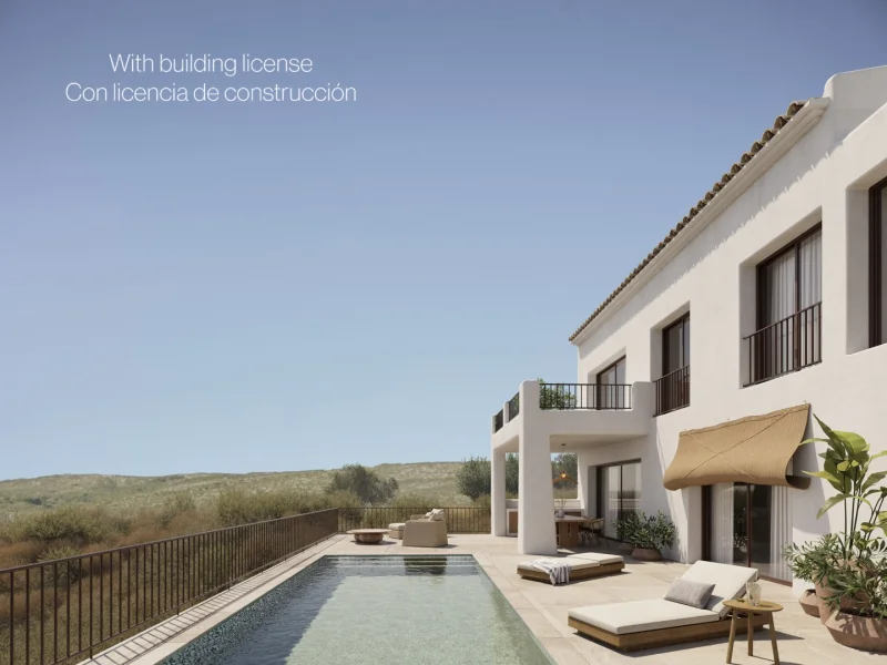 New build Ibiza style villa in Alcalalí with private pool