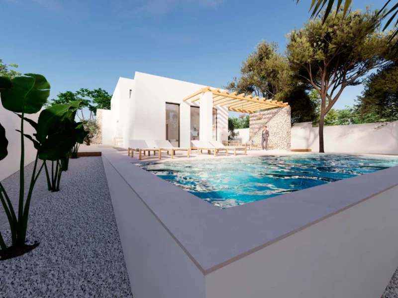 Ibizan style villa in Moraira with panoramic views