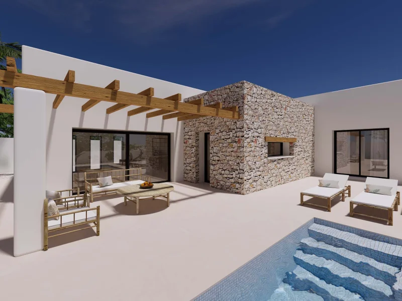 Modern four-bedroom villa with private pool in Moraira