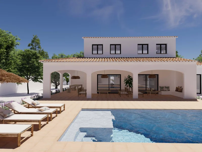 Mediterranean villa with private pool in Moraira