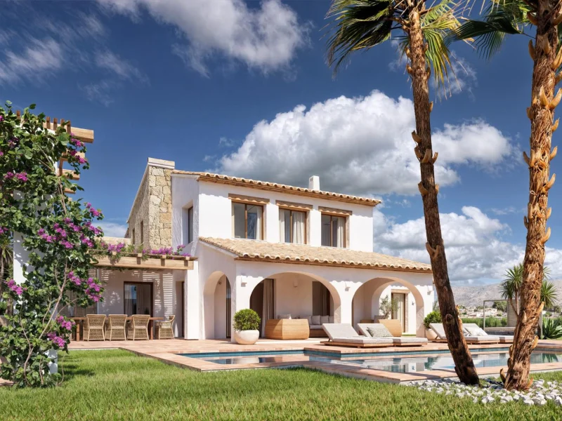 Elegant Mediterranean finca in Teulada with sea views