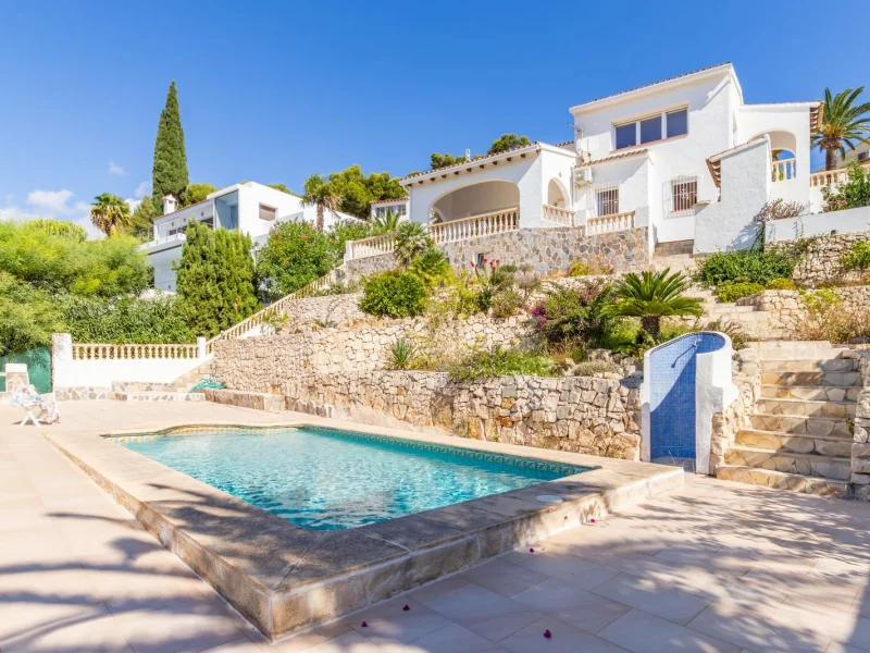 Villa in Moraira, Benimeit with panoramic sea views and pool