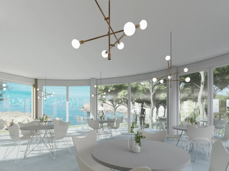 Boutique hotel and beach club in Jávea, Cala Blanca with sea views