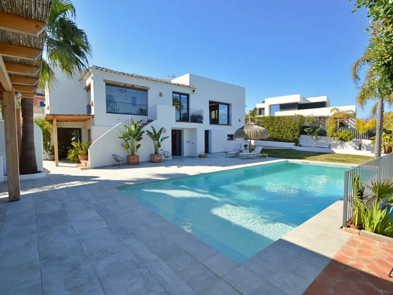 Elegant Ibiza-style villa in Adsubia, Jávea with sea views