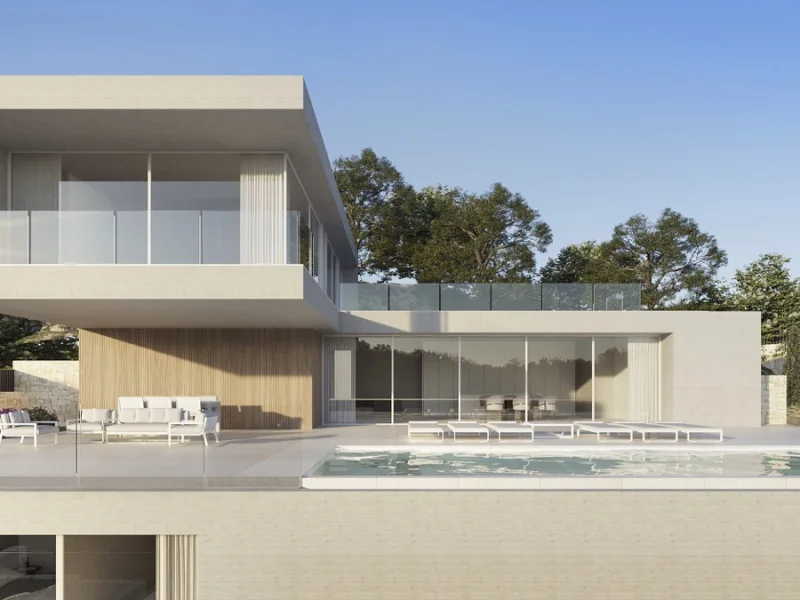 Modern new build villa with sea views in Montemar, Benissa