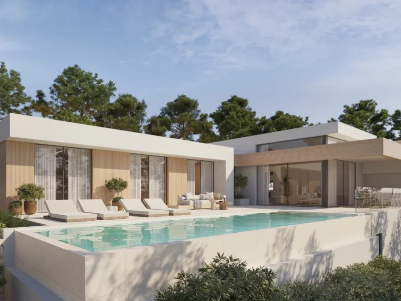 Modern villa project in Los Molinos, Benitachell with sea views