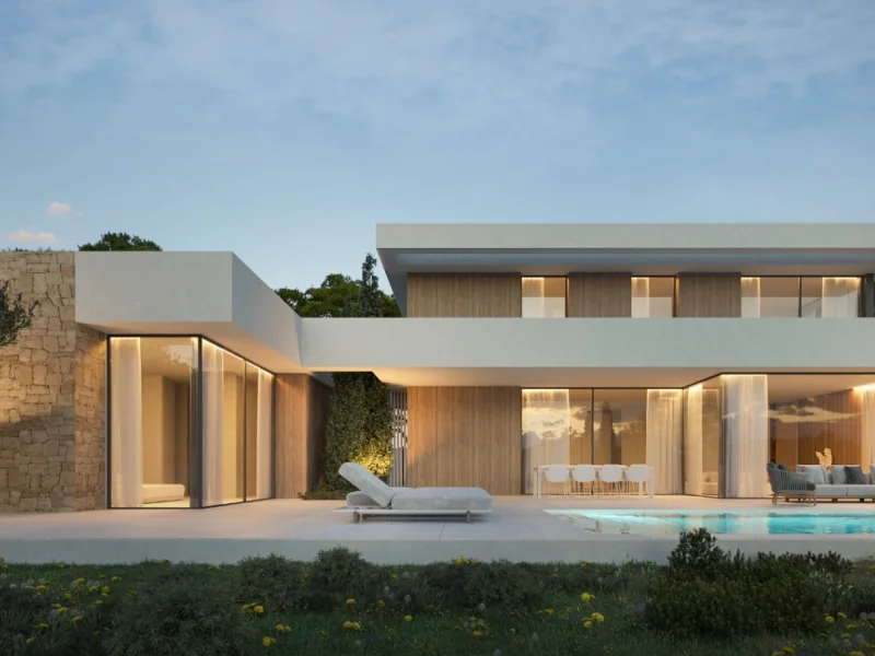 Modern Ibizan villa in Camarrocha, Moraira with private pool