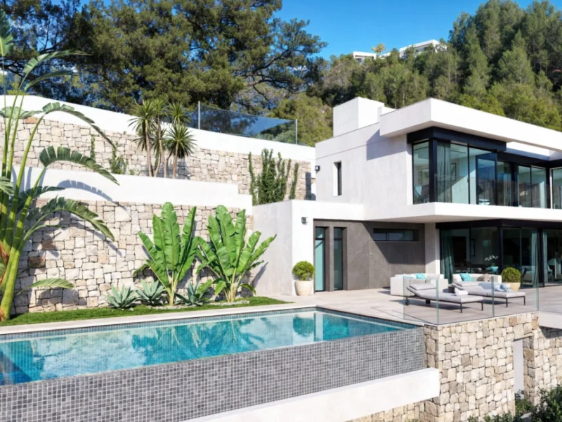 Modern villa in Benissa, Raco de Galeno with sea views