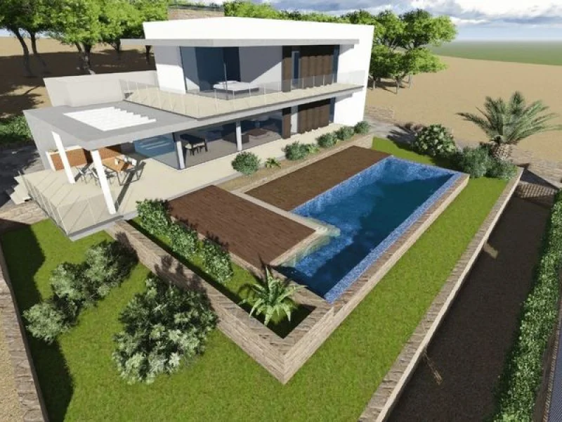 Contemporary villa in Moraira, Estret with private pool