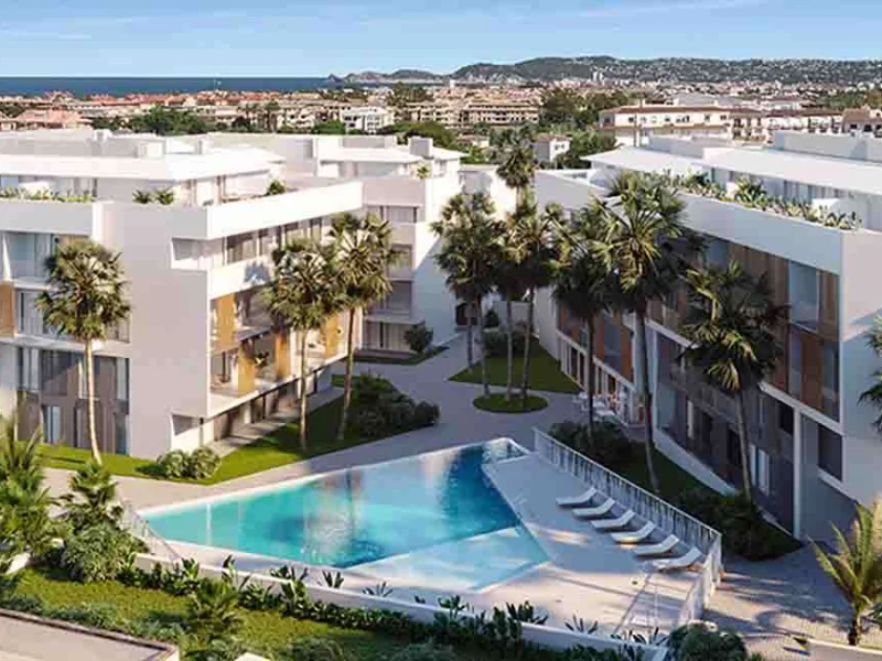 New build apartments in Jávea with pool and gym