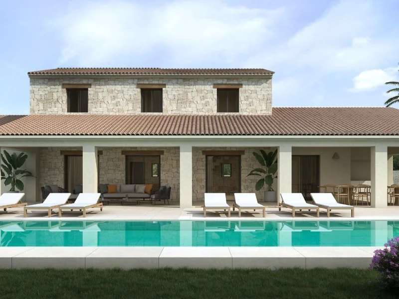 Rustic Mediterranean villa in Moraira with private pool