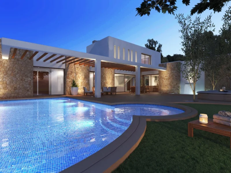 Ibizan style villa in Jávea with private pool