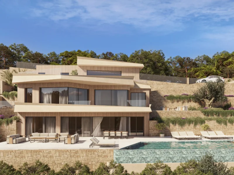 New build four bedroom villa with sea views in Benissa