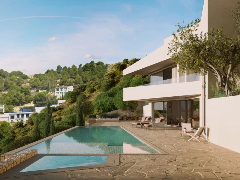 Architecturally designed villa for sale in Benissa with sea views