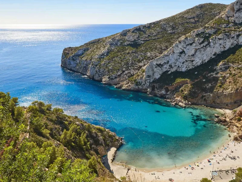 Breathtaking views of the turquoise Mediterranean cove