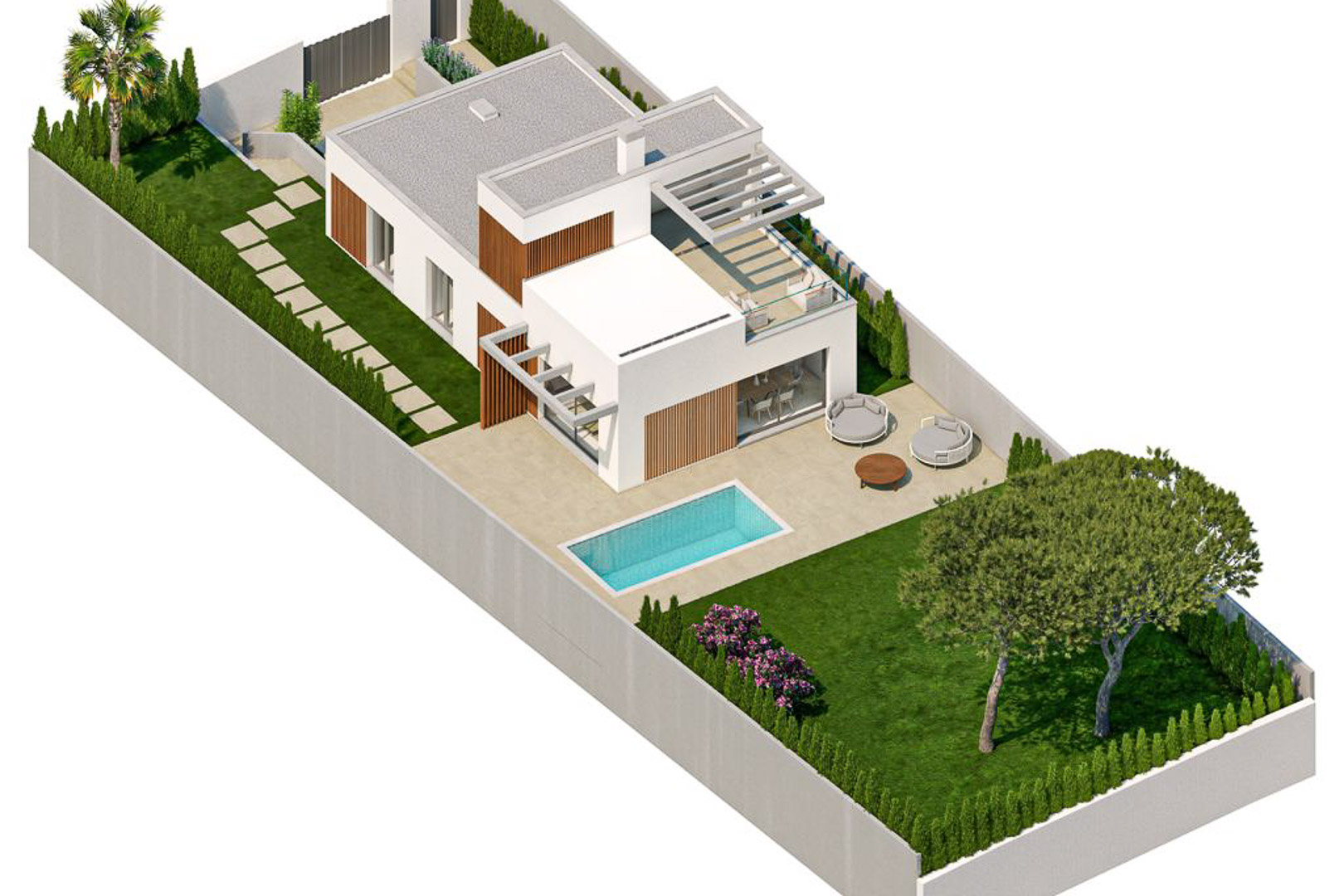 Modern three-bedroom villa with private pool in Finestrat