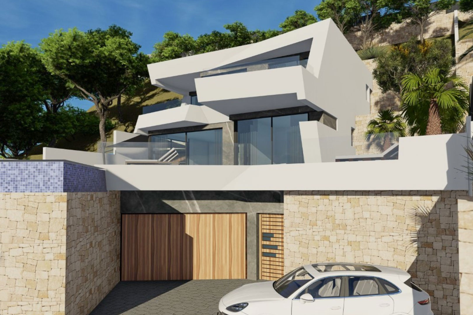 Modern villa project with sea views in Calpe