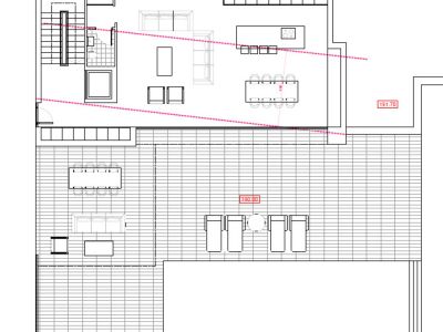 Architectural plan of the villa showcasing the interior and exterior layout.