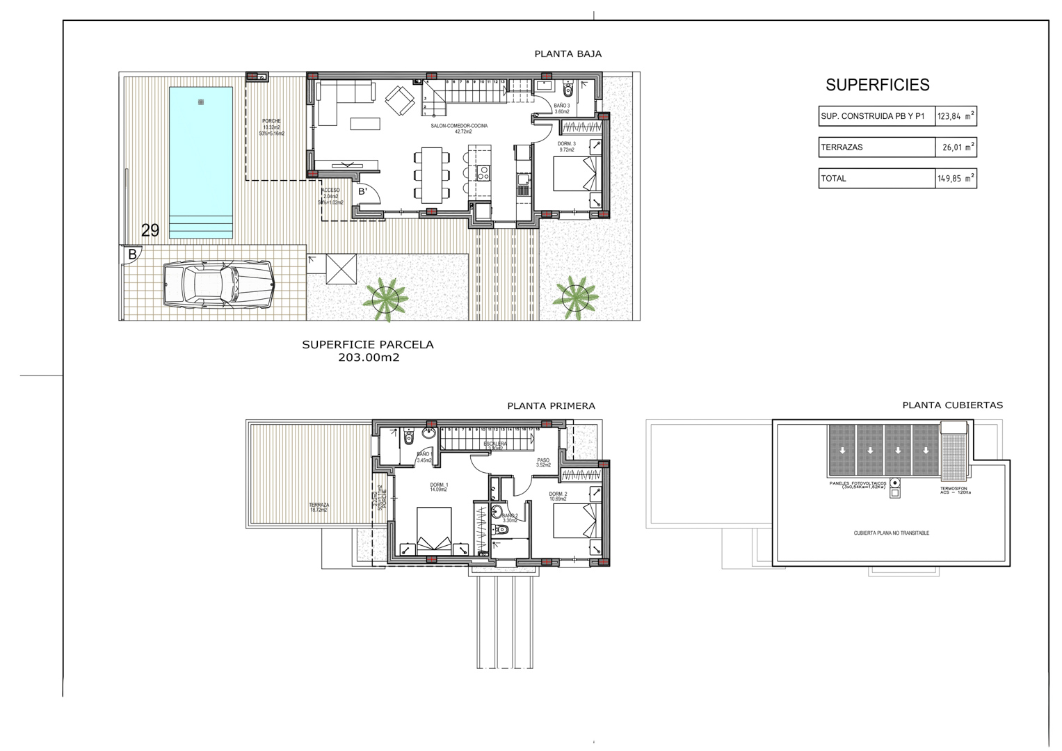 Bright open-plan living and dining area with modern finishes, featuring expansive glass doors that open directly to the outdoor terrace and pool, maximizing natural light.