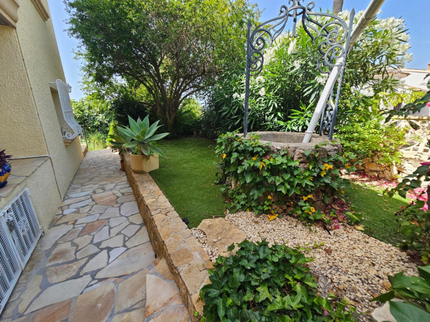 Garden and exterior pathway