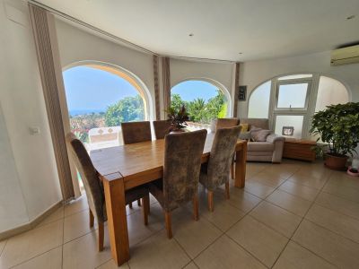 Dining room with sea views