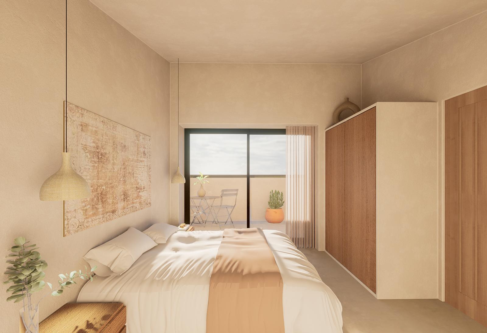 Bedroom with terrace access