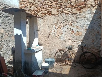 Patio with well