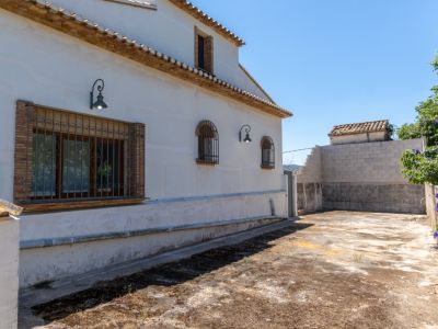 House facade and patio