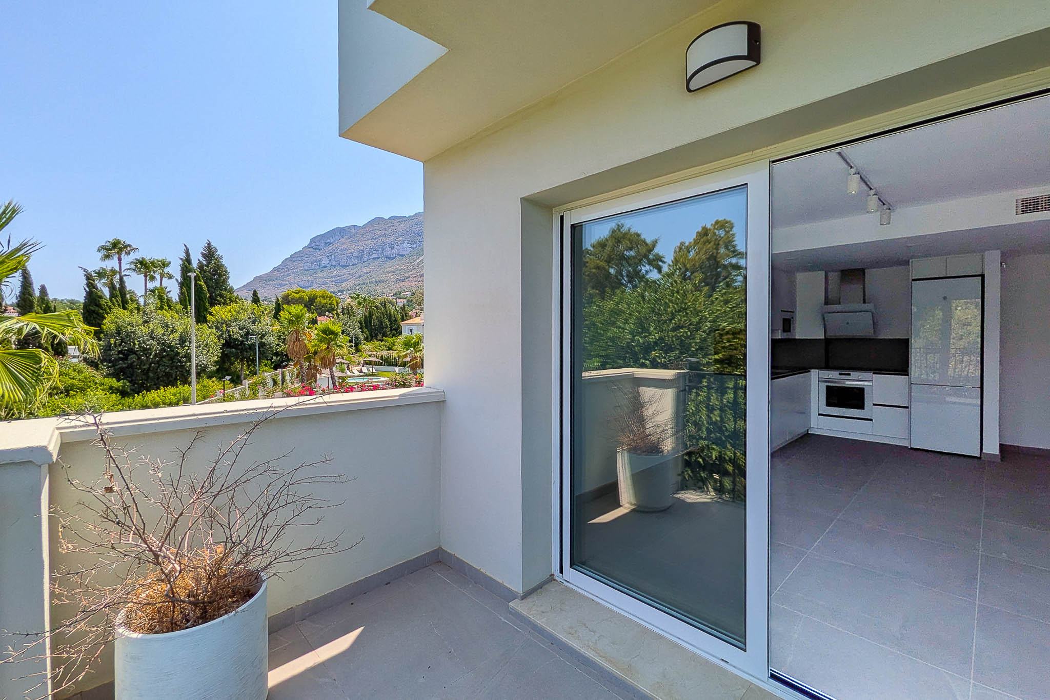 Terrace with mountain views