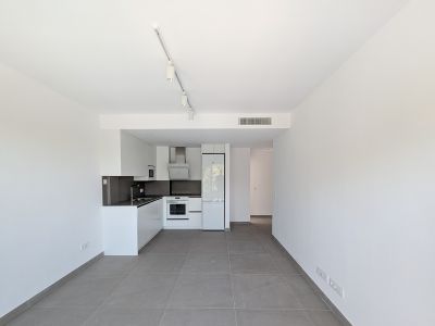 Living room with open kitchen