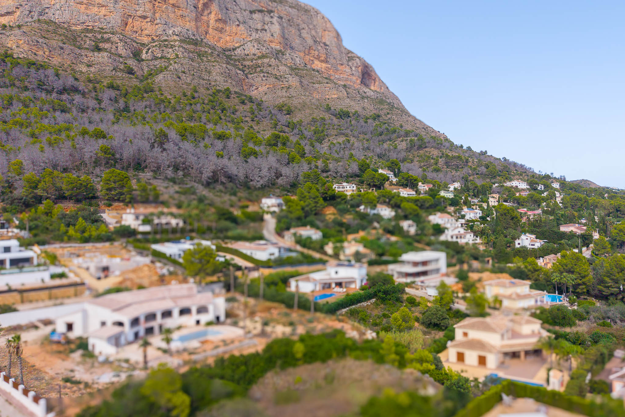 View of Montgó mountain and surroundings