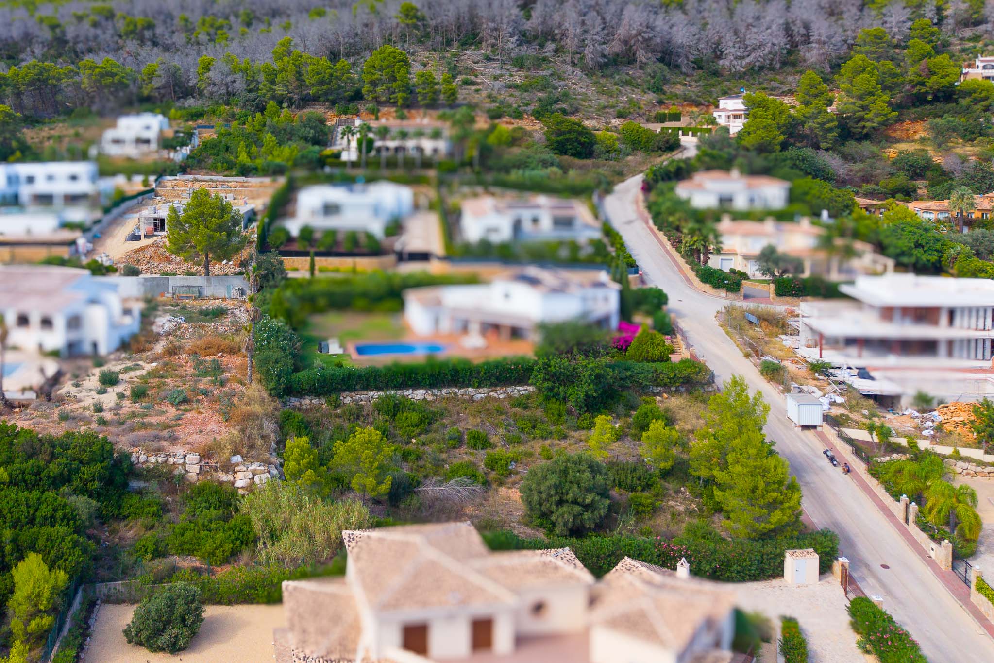 Aerial view of the plot
