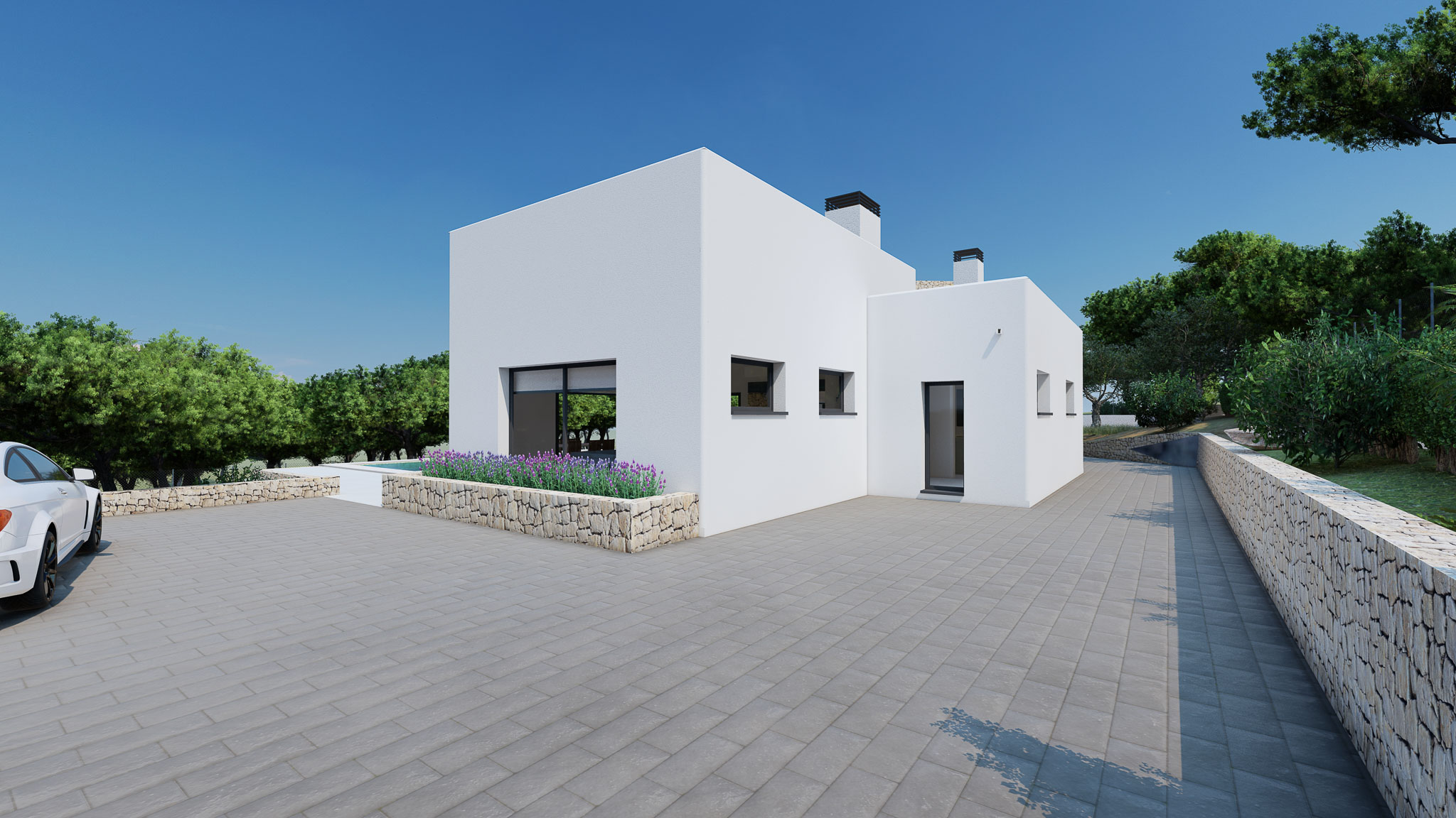 Villa exterior view