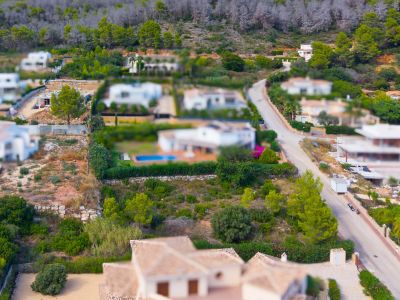 Aerial view of the plot