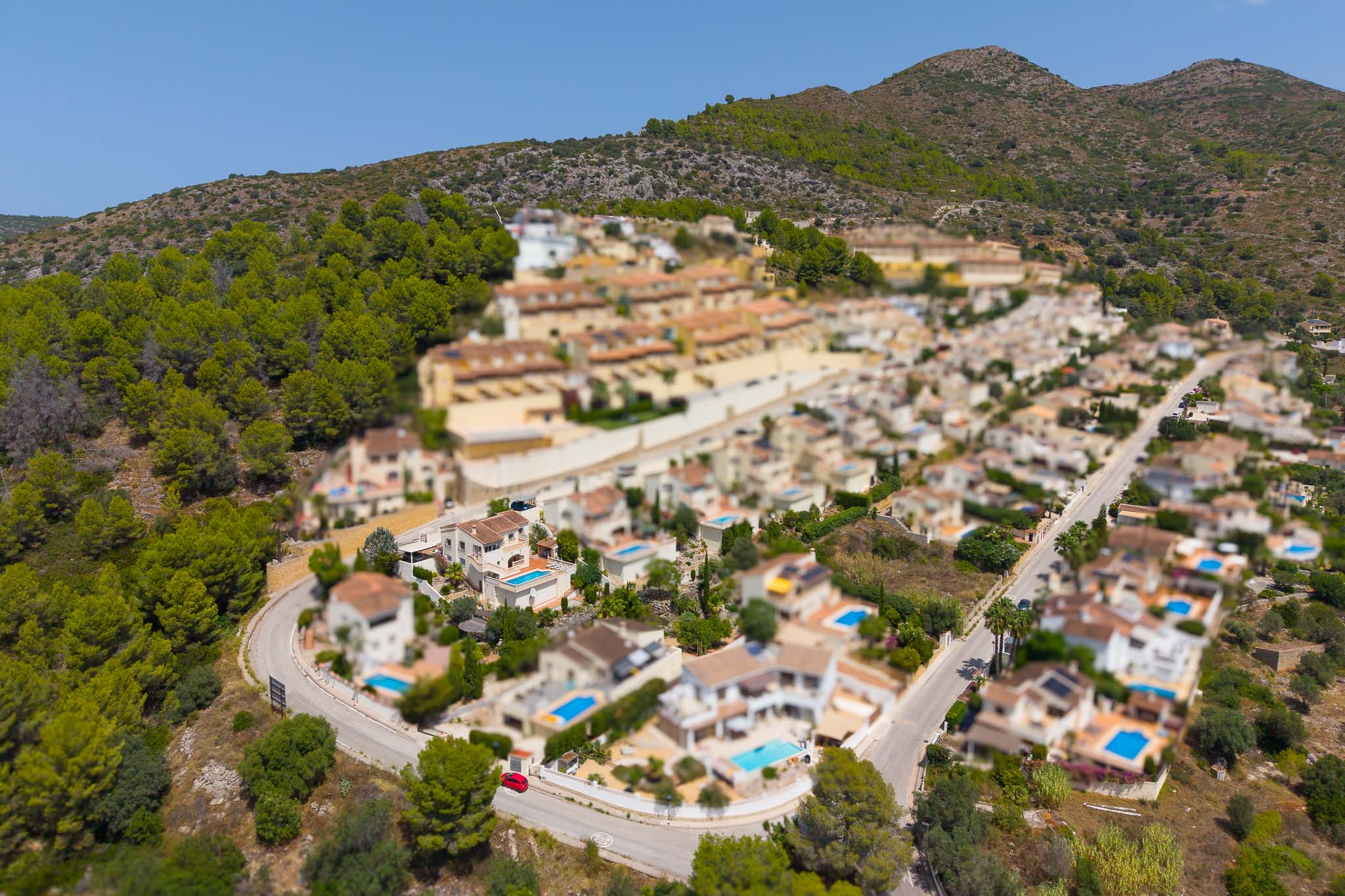 Aerial view of the urbanization